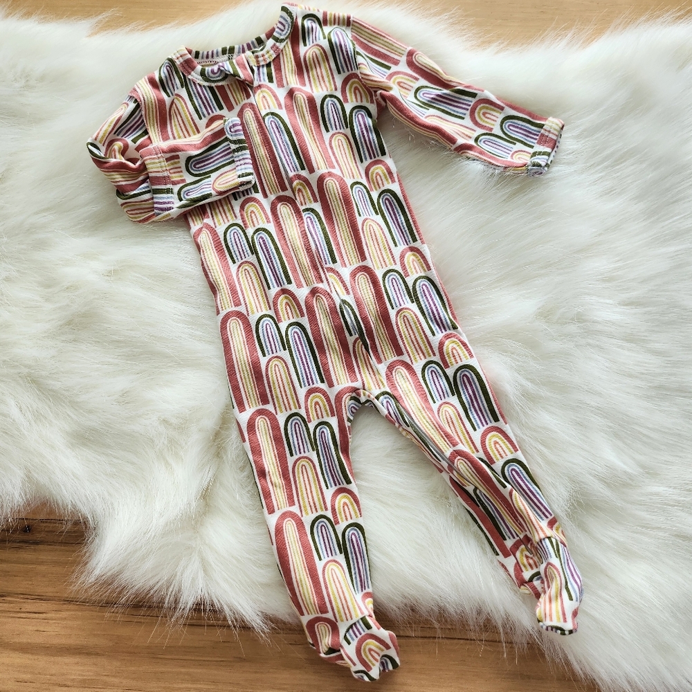 Kate Quinn Rainbow Cotton Footie Pajama